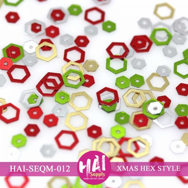XMAS HEX STYLE SEQUINS